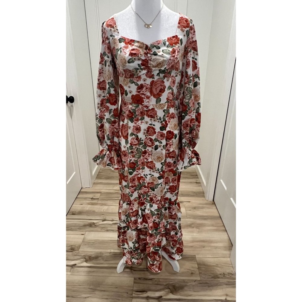 SHEIN VINTAGE FLORAL DRESS